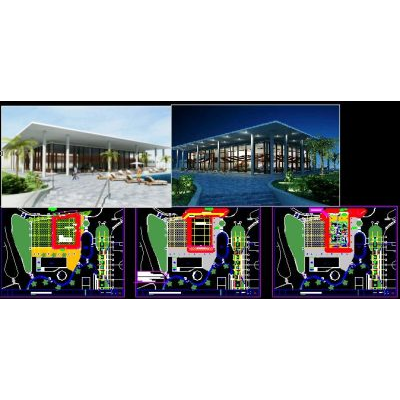 Club house costero de 2 niveles