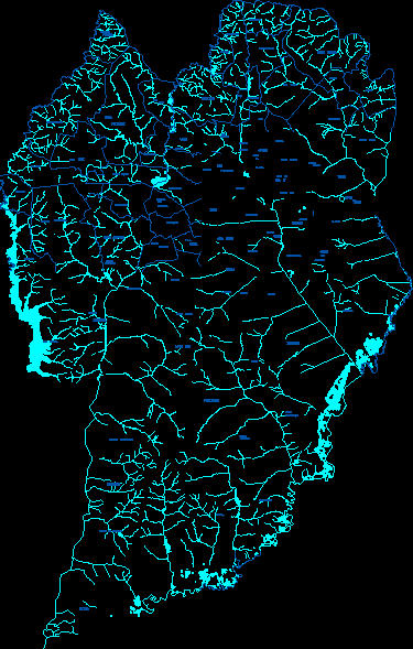 Mapa hidrológico de Curitiba