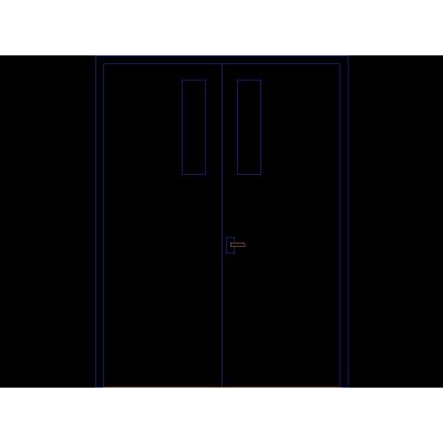 Puerta Doble con Ventanas Laterales