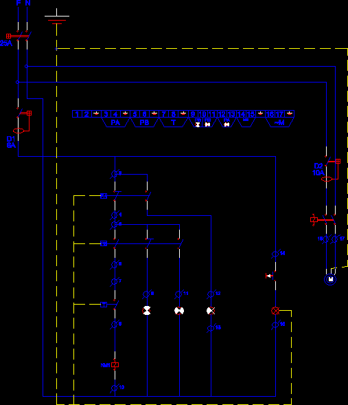 Schema elettrico della camera refrigerata