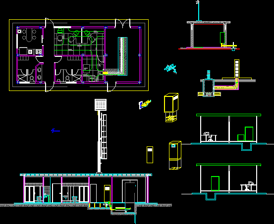 Plan de localisation des équipements de la salle de contrôle