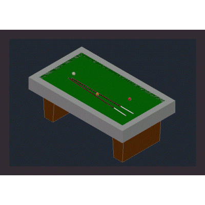 Tavolo da biliardo 3D per progetti di gioco