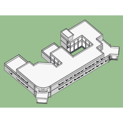 Modelo 3d de institucion educativa