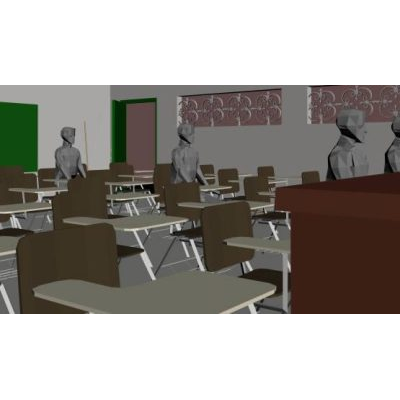 sala de aula 3d 3ds