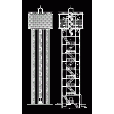 torre de água de concreto armado