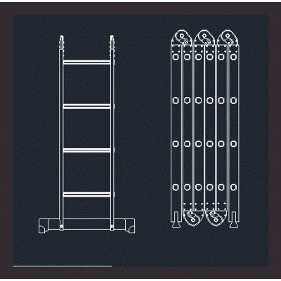 Escalera Plegable Detallada