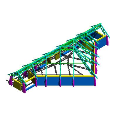 Estructura en madera 3d