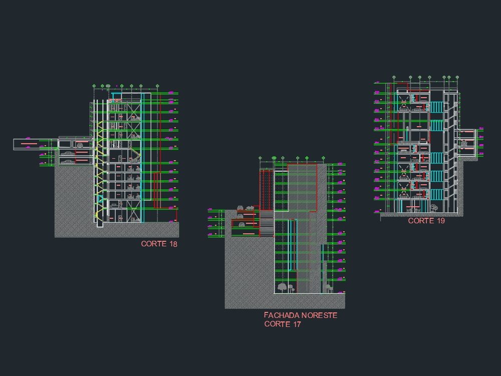 Residential building; 13 levels;