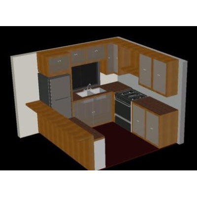 Cocinas pequenas 3d
