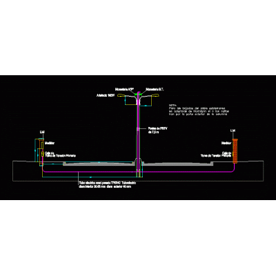 Acometida linea b.t. a medidores