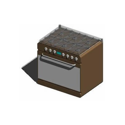 Estufa empotrable 3d