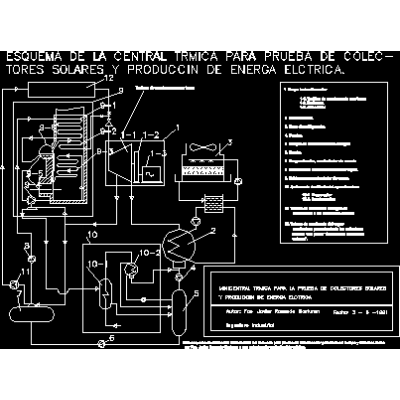 Energy production based on solar collectors dxf