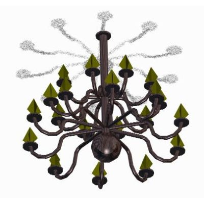 Lampara candelabro 3d