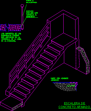 Escada de concreto/ detalhes