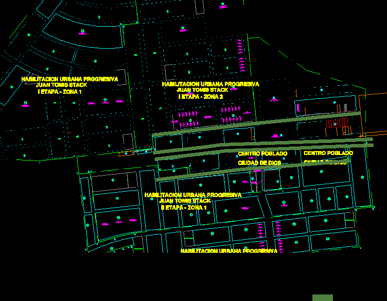 Mappa del centro abitato della città di Dio