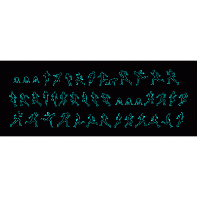 Siluetas de sprinting