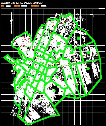 Plan de la ville de Saltillo ; Coahuila ; Mexique.