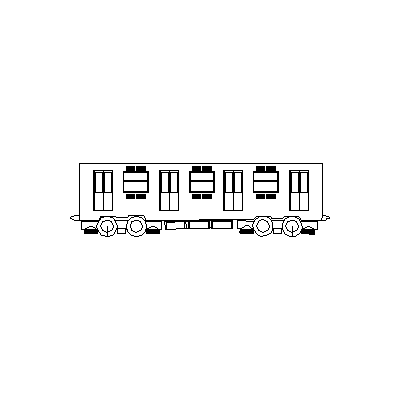 Vagon intermedio del metro de la ciudad de mexico