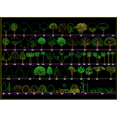 Arboles en alzado
