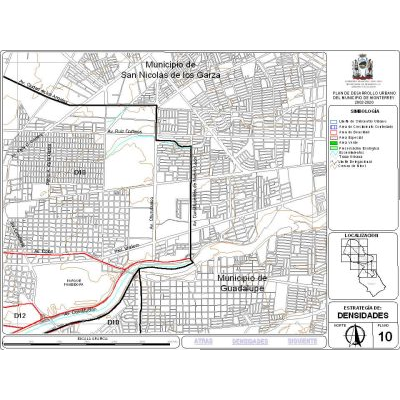 Plan de desarrollo urbano de monterrey; nuevo leon; mexico 5