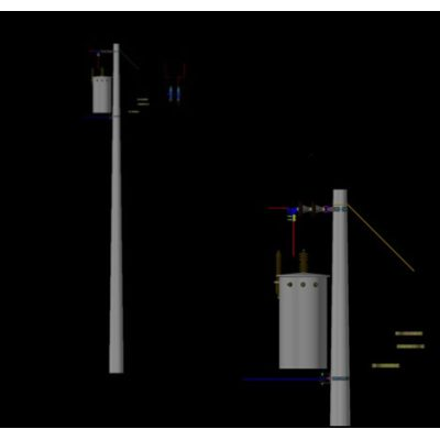 Assembly of single-phase transformer