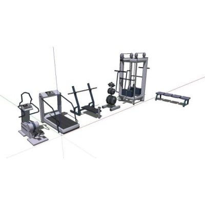 Aparatos de gimnasio 3d