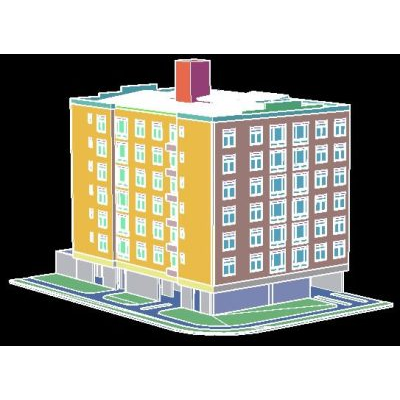Edificio Residencial en 3D