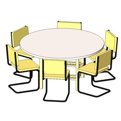 Modern 3D Dining Room Set