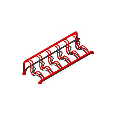Estructura metalica para estacionar bicicletas en 3d