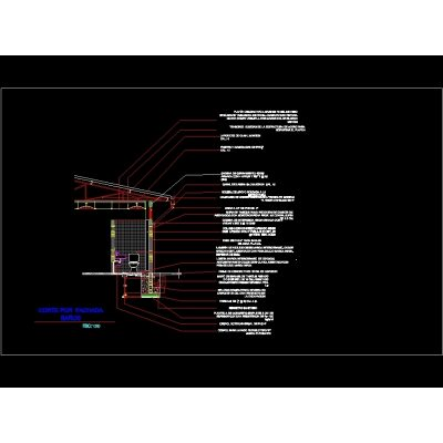 Corte por fachada en estructura de acero