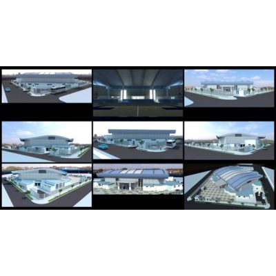 Coliseo deportivo 3d