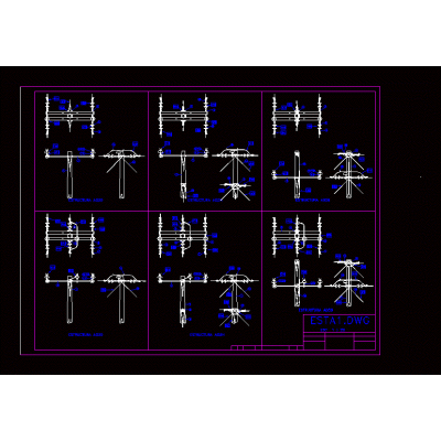 Anchor type medium tension structure