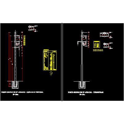 Concrete poles - power line