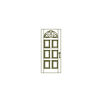 Puerta Clasica con Arco Decorativo