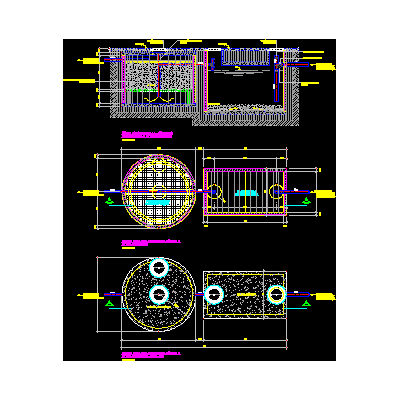 Unidad de tratamiento fosa - filtro anaerobico con capacidad media de 10 m3