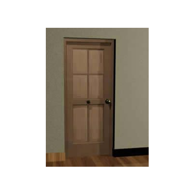 Puerta madera 0.90x2.10 mts con casetones