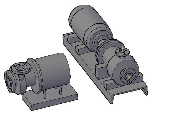 Three files in 3d-centrifugal pumps-conical tanks; horizontal; vertical-heat exchanger