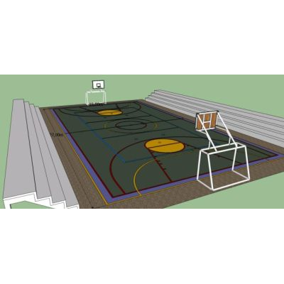 Cancha multifuncional 3d