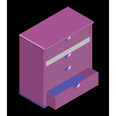 Modern 3D Chest of Drawers