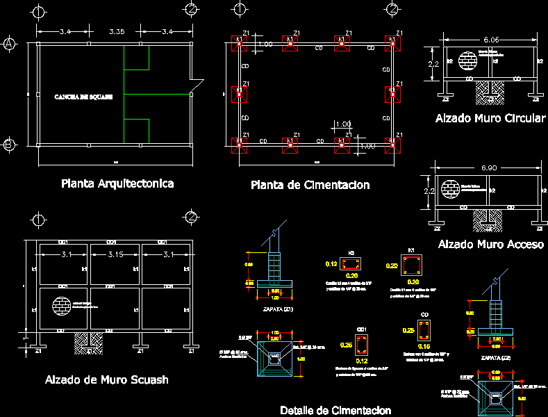 Squash Court In AutoCAD CAD library