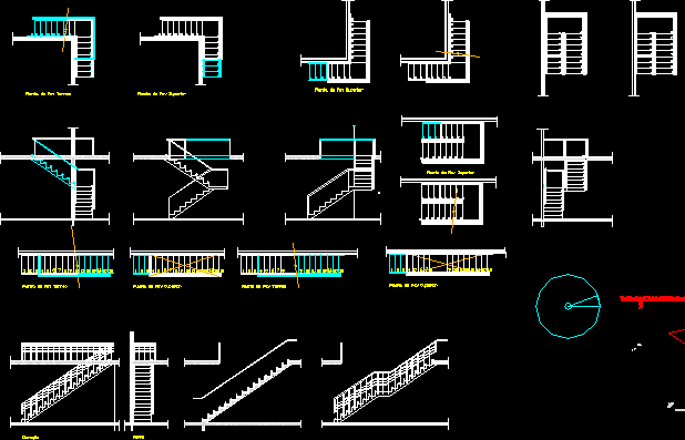 Zeichnungen von Treppen