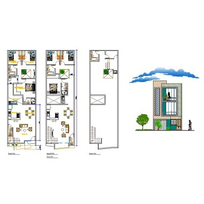 Edificio multifamiliar de 20,00 x 6,00 mts.