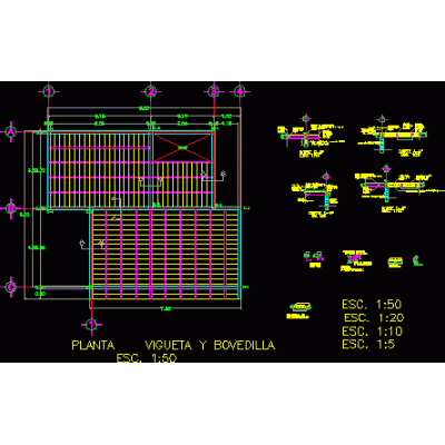 Losa vigueta y bovedilla dwg