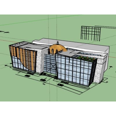 Diseno 3d de oficinas municipales.