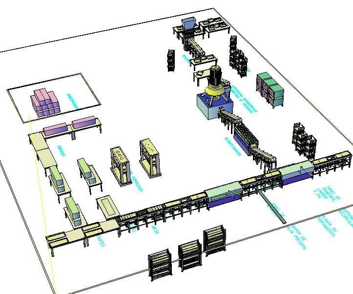 Factory plant layout 3d