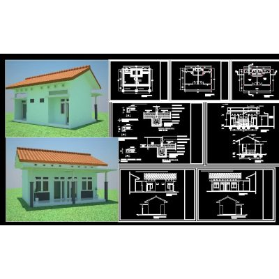 Diseno de Casa Compacta con Detalles Arquitectonicos