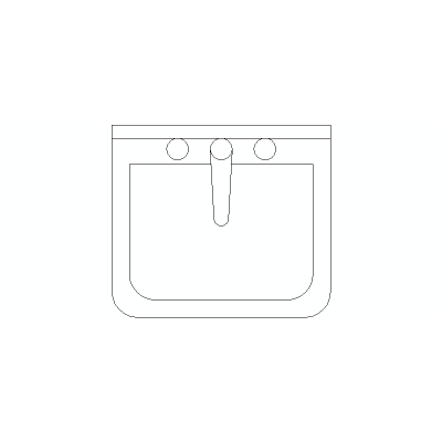 Lavabo Visto En Planta, 01