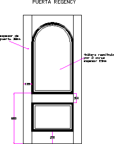 wooden door in elevation