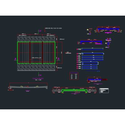 Detalles de estructuras de un baden