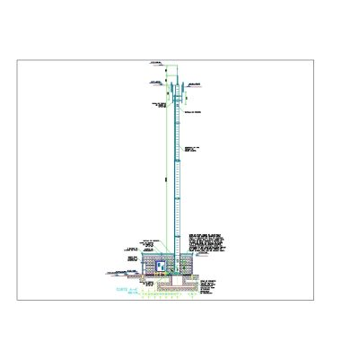 Torre monopolio de antena
